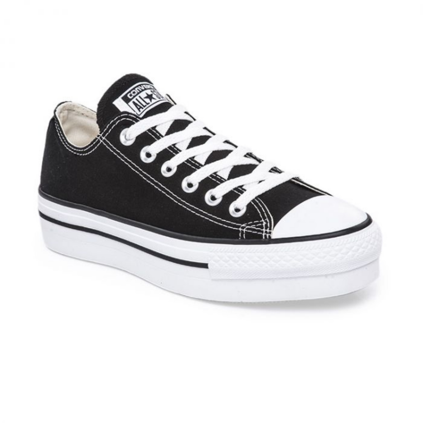 Converse Negras con Plataforma